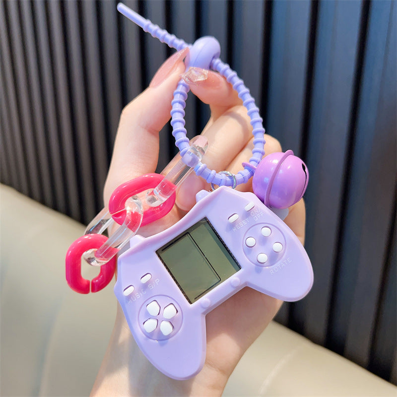 Wholesale Retro Mini Tetris Gamepad Game Console Plastic Keychain